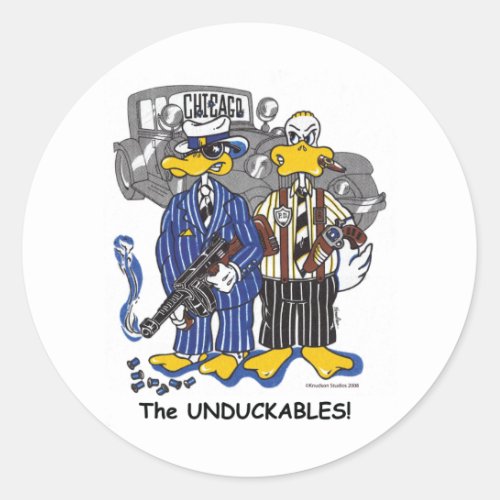 Chicagos Untouchables Classic Round Sticker
