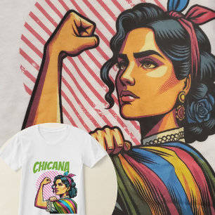 Chicana Mexican American Woman Hispanic Heritage T-Shirt
