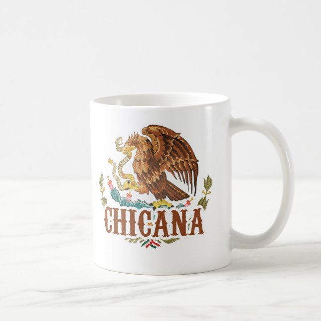 Chicana Mexico Coat of Arms Coffee Mug (Right)