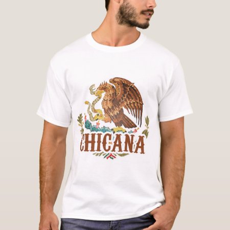Chicana Mexico Coat Of Arms T-shirt