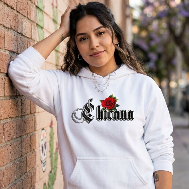 Chicana Red Rose Hoodie (Chicana Red Rose Hoodie)