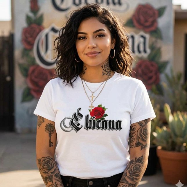 Chicana Red Rose shirt  (Chicana Red Rose shirt)