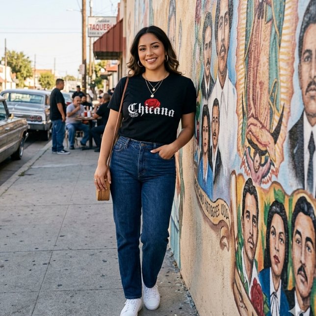 Chicana Red Rose  T-Shirt (Creator Uploaded)