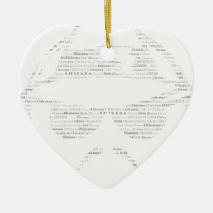 Chicana rides low text lowrider ceramic ornament