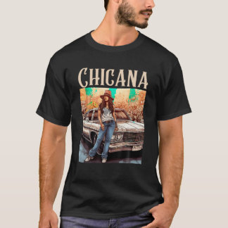 Chicana Style Lowrider Clothes Women Mexican Ameri T-Shirt