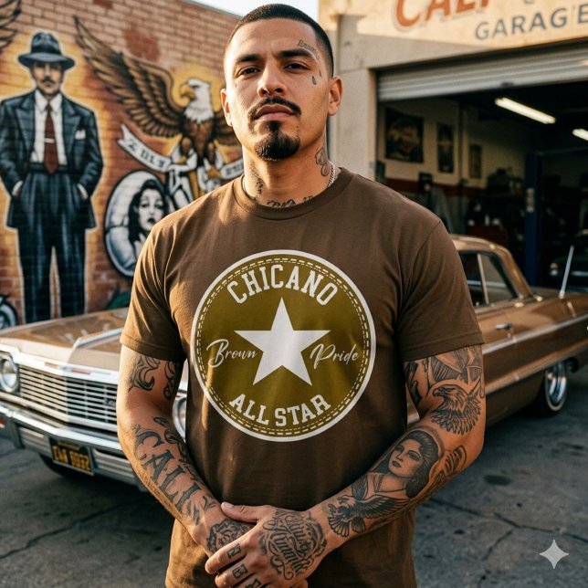 Chicano all star Brown Pride T-shirt (Chicano all star Brown Pride t-shirt)