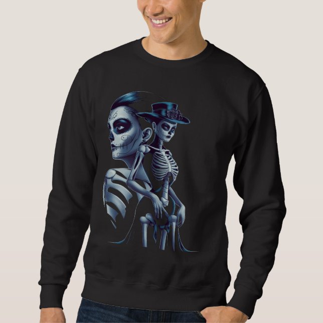 Chicano Chicana La Raza Barrio Tattoo Art Death 13 Sweatshirt (Front)
