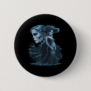 Chicano Chicana La Raza Barrio Tattoo Art Death _3 Button