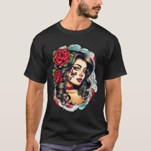 Chicano Chicana La Raza Barrio Tattoo Art Death T-Shirt