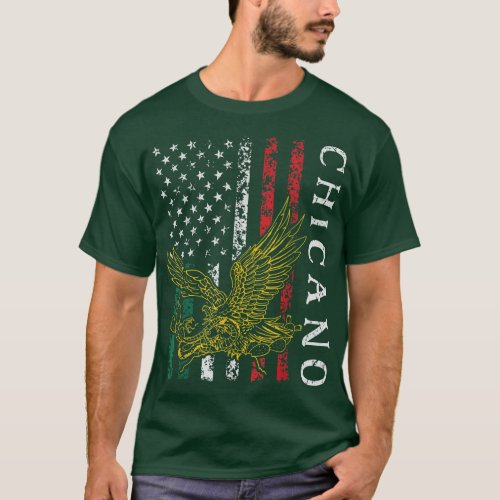 Chicano Mexico US Flag Mexican Pride Latino Dad 4t T_Shirt