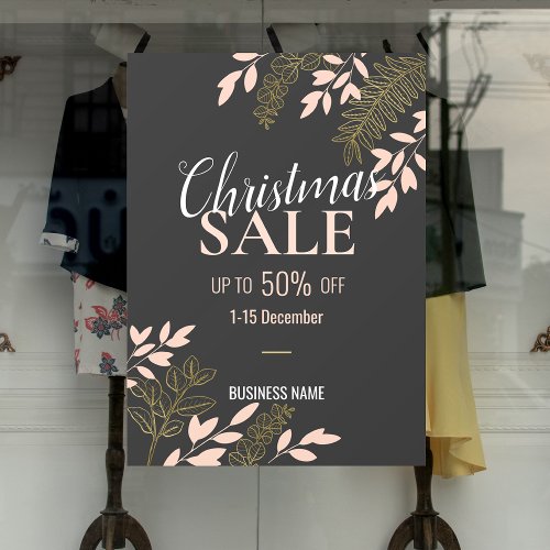 ChicChristmas Business Sale Business Promotion Ads Window Cling