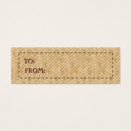 Customizable CHICEST RATTAN GIFT TAG BUSINESS CARDS