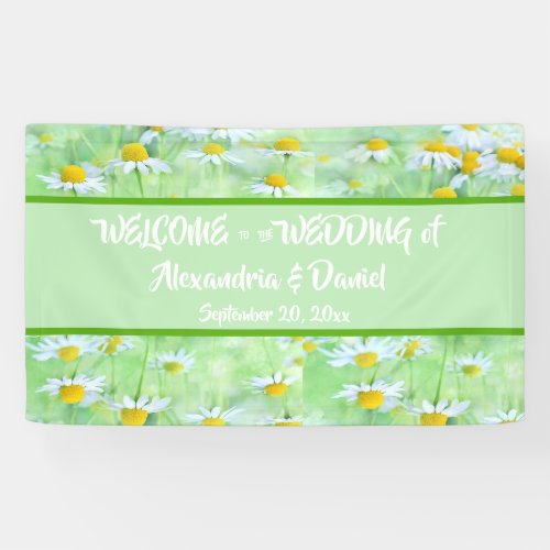 ChicGreen Daisy Floral Welcome All_Occasion Banner