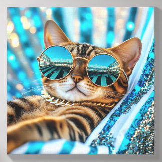Chich Bengal Cat Canvas Photo Tile
