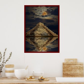 Chichen Itza Ancient Mayan Temple Art Poster | Zazzle