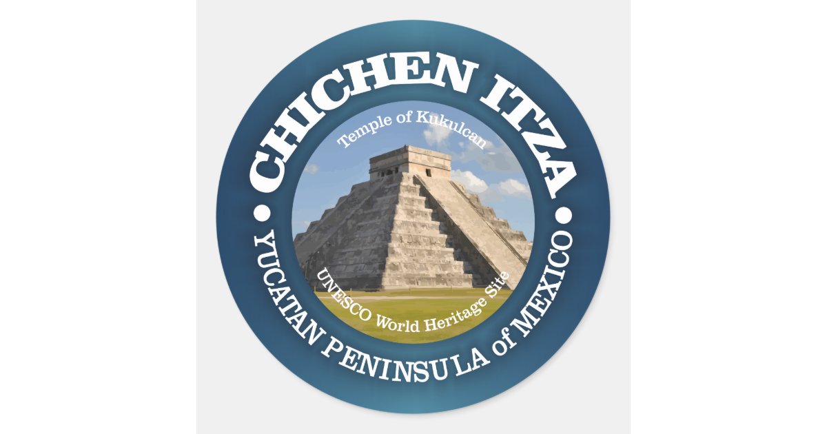 Chichen Itza Classic Round Sticker | Zazzle