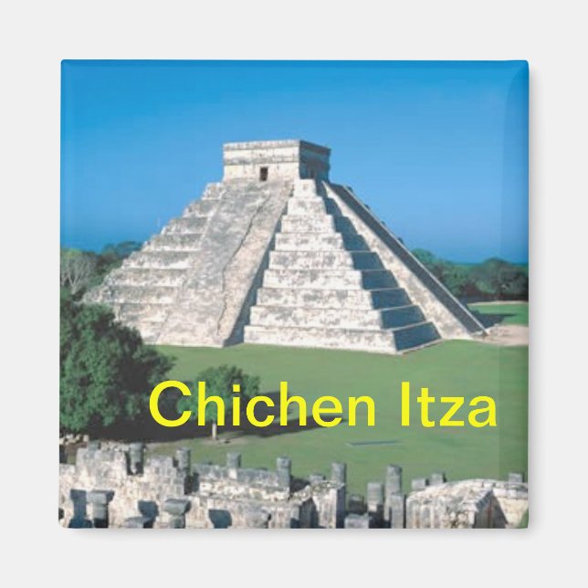 Chichen Itza fridge magnet (Front)