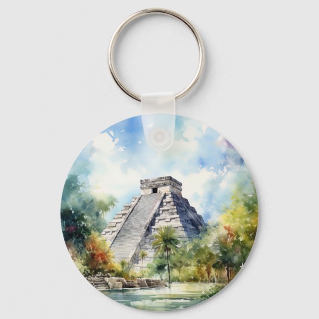 Chichen Itza Keychain (Front)