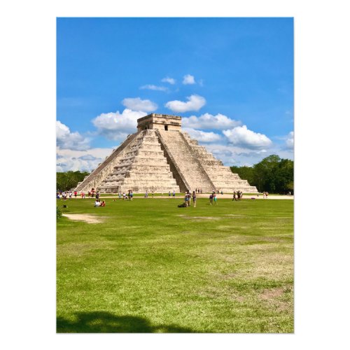 Chichen Itza Mayan Pyramid in Mexico  Photo Print
