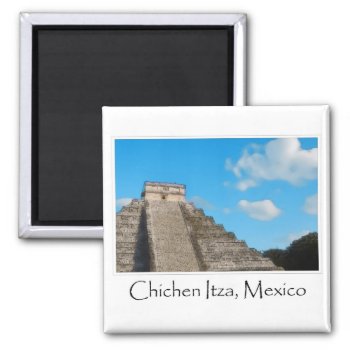 Chichen Itza Mayan Temple In Mexico Magnet by bbourdages at Zazzle