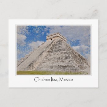 Chichen Itza Mayan Temple In Mexico Postcard by bbourdages at Zazzle