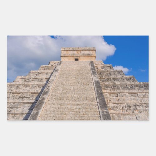 Chichen Itza Mayan Temple in Mexico Rectangular Sticker