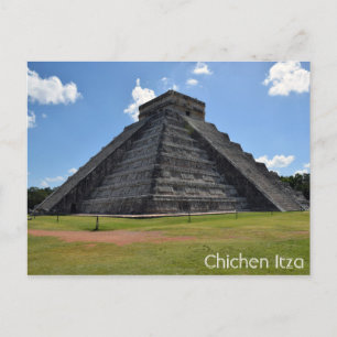 Chichen Itza Mexico Kukulkan Pyramid 7 Wonders Postcard