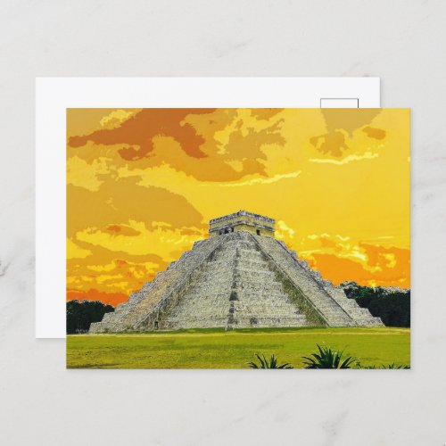 Chichen Itza Mexico Pyramid Ancient Architecture Postcard