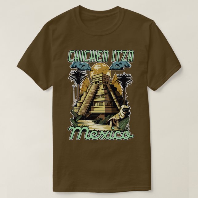 Chichen Itza Mexico Pyramids T-Shirt (Design Front)
