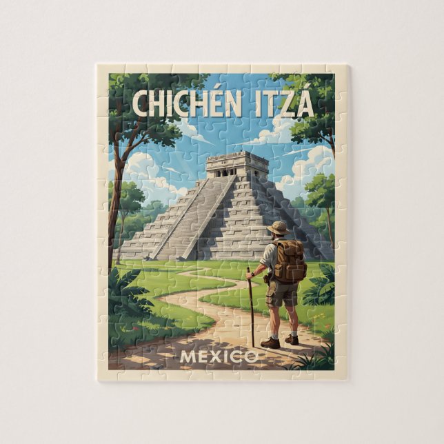 Chichén Itzá Mexico – Temple of Kukulcán Jigsaw Puzzle (Vertical)
