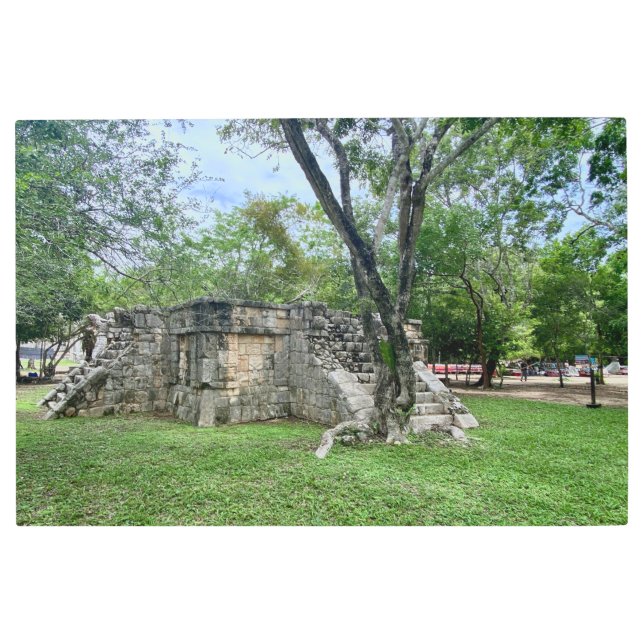 Chichén Itzá: Platform of Venus and Round Platform Metal Print (Front)