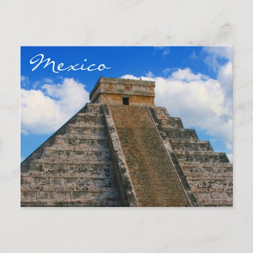 chichen itza temple postcard
