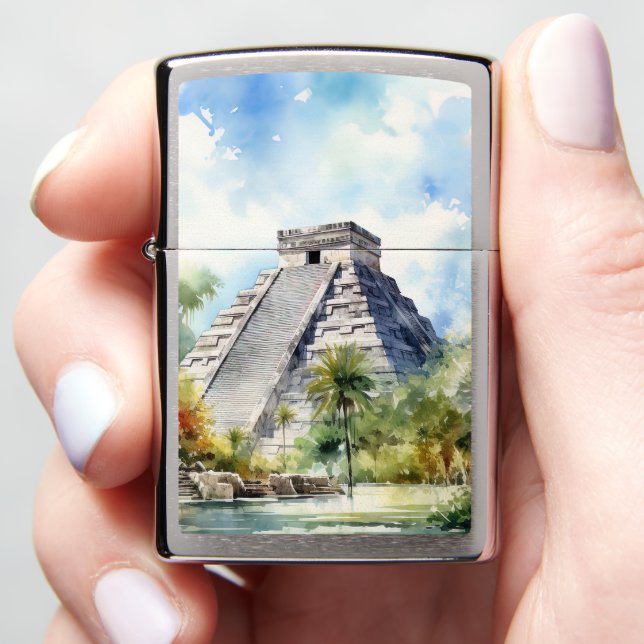 Chichen Itza Zippo Lighter (In Hand)