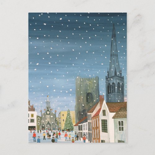 Chichester Cathedral A Snow Scene Postcard