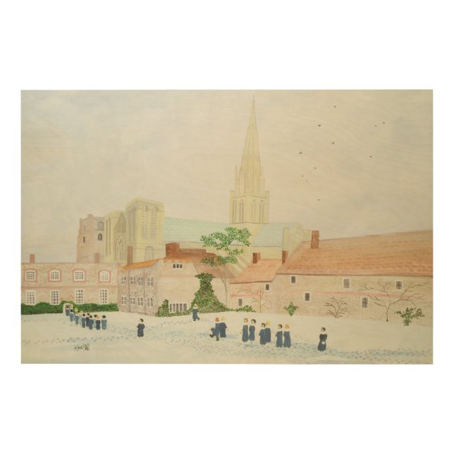Chichester Cathedral and Visiting Choir Wood Wall Decor (Front)