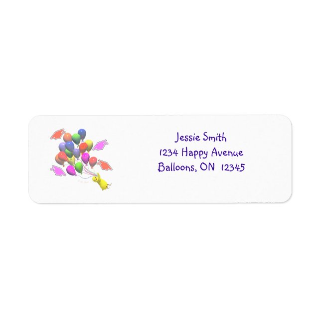 Chick and Balloons Kindergarten Graduation Label (Front)