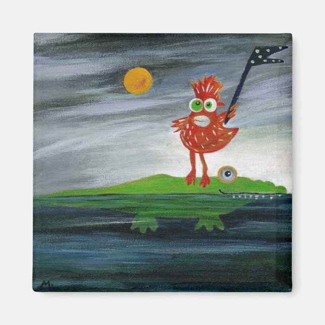 Chick and Crock Magnet (Front)