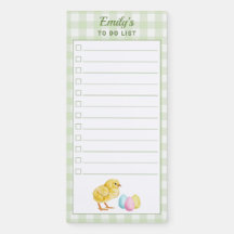 Chick And Eggs Green Easter To-Do List Checklist