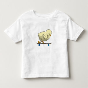 Chick as Skater with Skateboard Toddler T-shirt