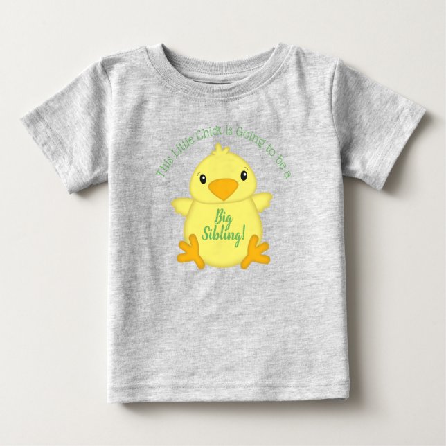 Chick Baby Shower Green Baby T-Shirt (Front)