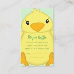 Chick Baby Shower Green Enclosure Card