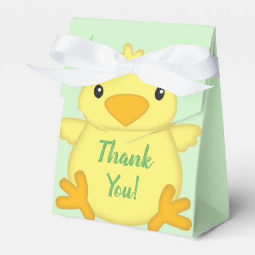 Chick Baby Shower Green Favor Boxes