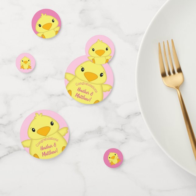 Chick Baby Shower Pink Confetti (Group)