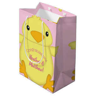 Chick Baby Shower Pink Medium Gift Bag