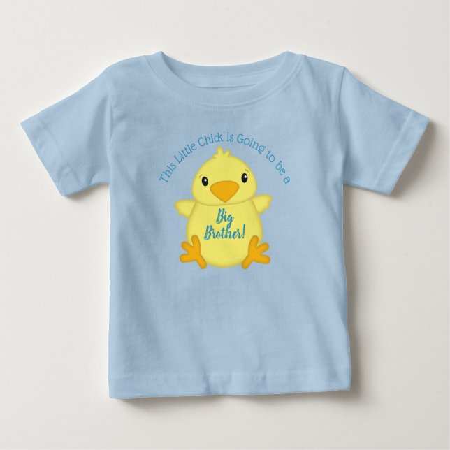 Chick Baby Shower Spring Blue Baby T-Shirt (Front)