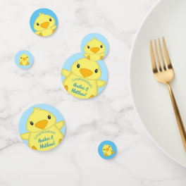 Chick Baby Shower Spring Blue Confetti