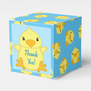 Chick Baby Shower Spring Blue Favor Boxes