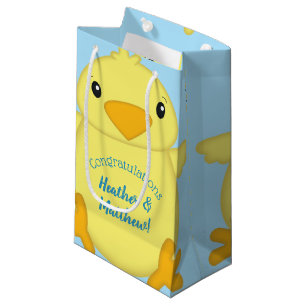 Chick Baby Shower Spring Blue Small Gift Bag