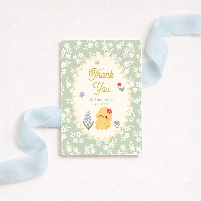 Chick Baby Shower Thank You Card (Creator Uploaded)