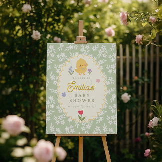 Chick Baby Shower Welcome Sign
